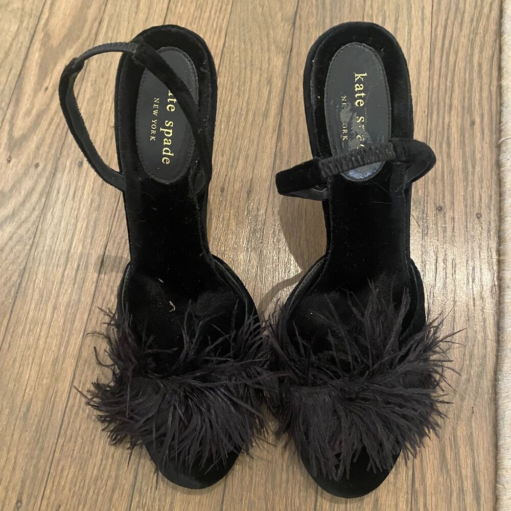 Kate Spade feather stilettos